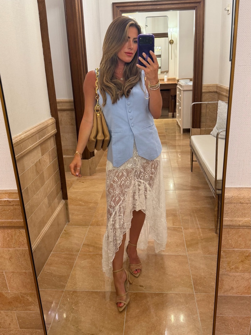 Women's White Lace Skirt